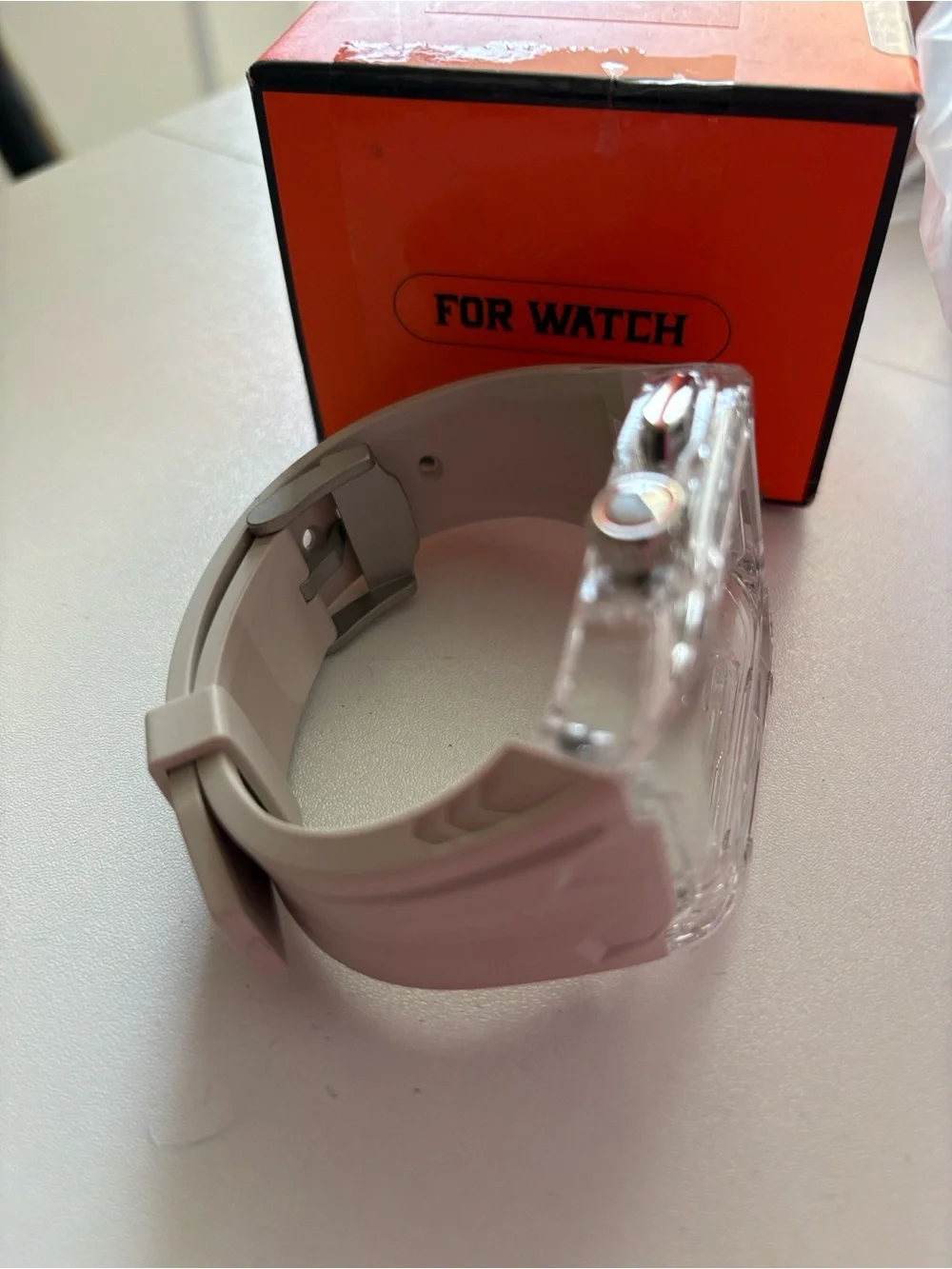 Watch Band for Apple Silicone Smartwatch and Clear Case